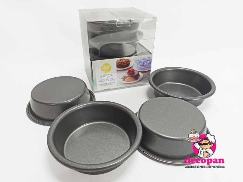 Juego De Moldes Para Pasteles Reposteria Antiadherente Redondos 4 - 11  Pulgadas